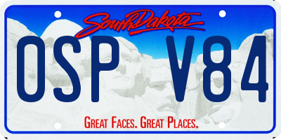 SD license plate 0SPV84