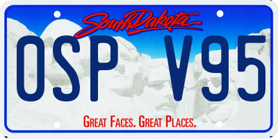 SD license plate 0SPV95