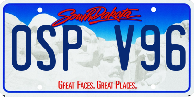 SD license plate 0SPV96
