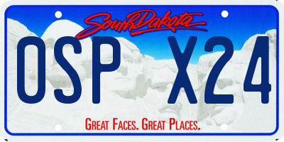 SD license plate 0SPX24