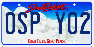 SD license plate 0SPY02