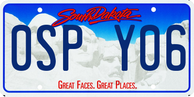 SD license plate 0SPY06