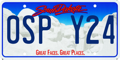 SD license plate 0SPY24