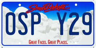SD license plate 0SPY29