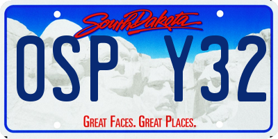 SD license plate 0SPY32