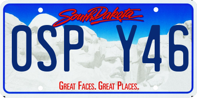 SD license plate 0SPY46