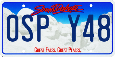 SD license plate 0SPY48