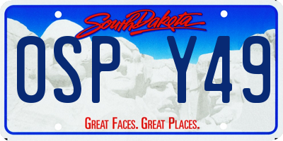 SD license plate 0SPY49