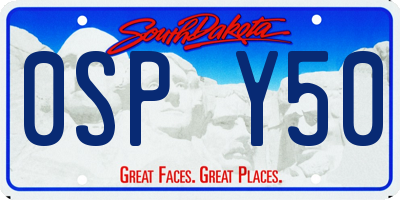 SD license plate 0SPY50
