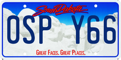 SD license plate 0SPY66