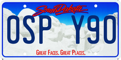 SD license plate 0SPY90