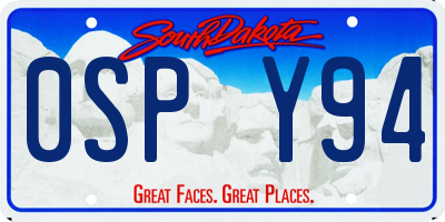SD license plate 0SPY94