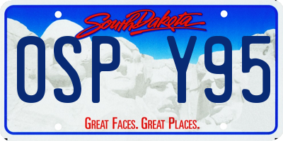 SD license plate 0SPY95