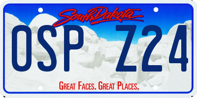 SD license plate 0SPZ24