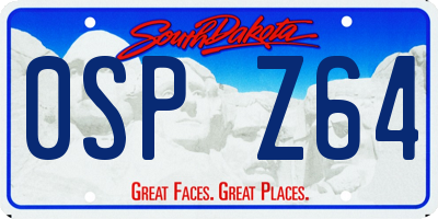SD license plate 0SPZ64