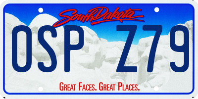 SD license plate 0SPZ79