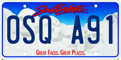 SD license plate 0SQA91