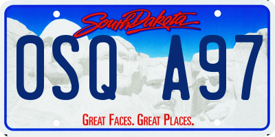 SD license plate 0SQA97