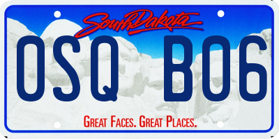 SD license plate 0SQB06