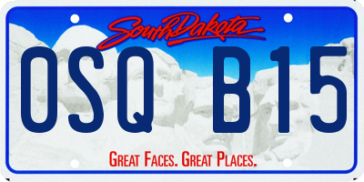 SD license plate 0SQB15