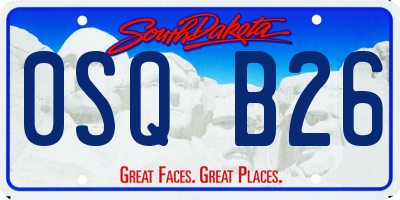 SD license plate 0SQB26