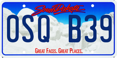 SD license plate 0SQB39