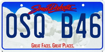 SD license plate 0SQB46