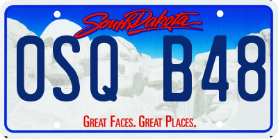 SD license plate 0SQB48