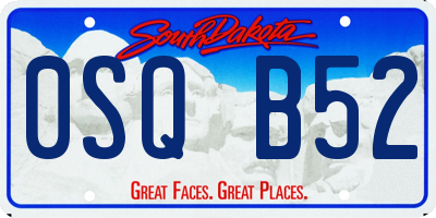 SD license plate 0SQB52