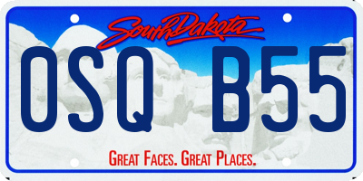 SD license plate 0SQB55