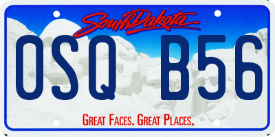 SD license plate 0SQB56