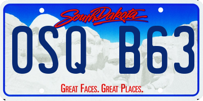 SD license plate 0SQB63