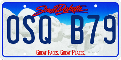 SD license plate 0SQB79