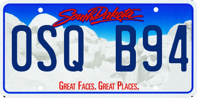 SD license plate 0SQB94