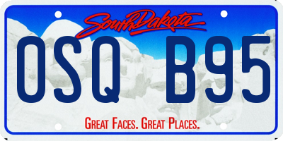 SD license plate 0SQB95