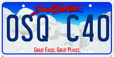 SD license plate 0SQC40