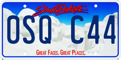 SD license plate 0SQC44