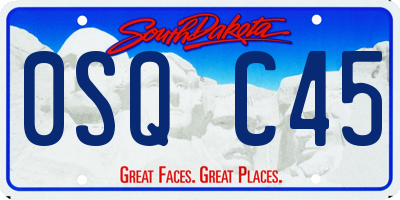 SD license plate 0SQC45