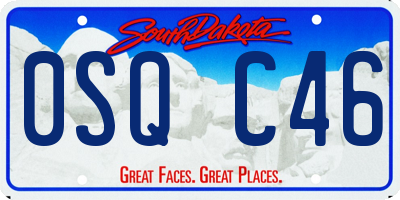 SD license plate 0SQC46