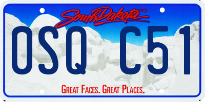 SD license plate 0SQC51