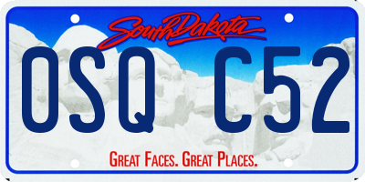 SD license plate 0SQC52