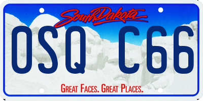 SD license plate 0SQC66