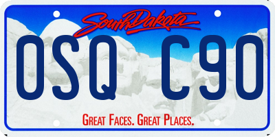 SD license plate 0SQC90