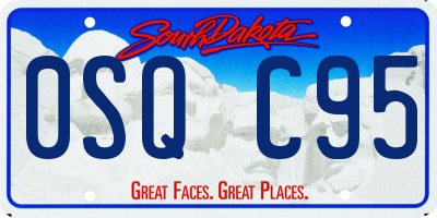 SD license plate 0SQC95
