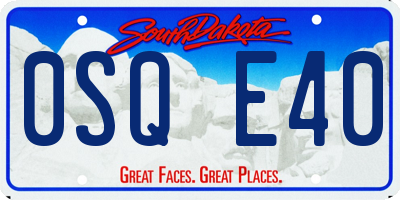 SD license plate 0SQE40
