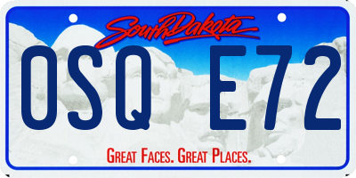 SD license plate 0SQE72