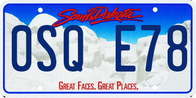 SD license plate 0SQE78