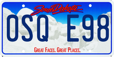 SD license plate 0SQE98