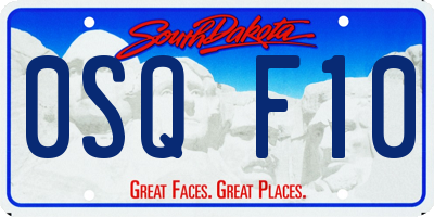 SD license plate 0SQF10