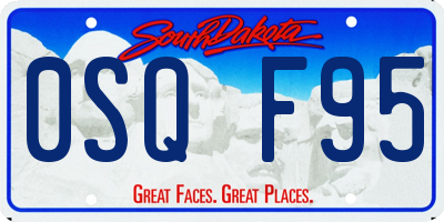 SD license plate 0SQF95